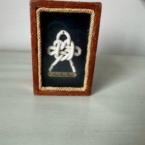 Vintage nautical sailor knot shadow box